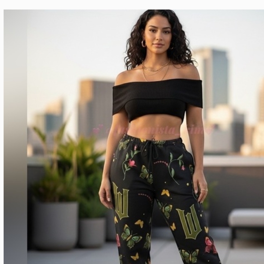 Wicked Floral Black Joggers